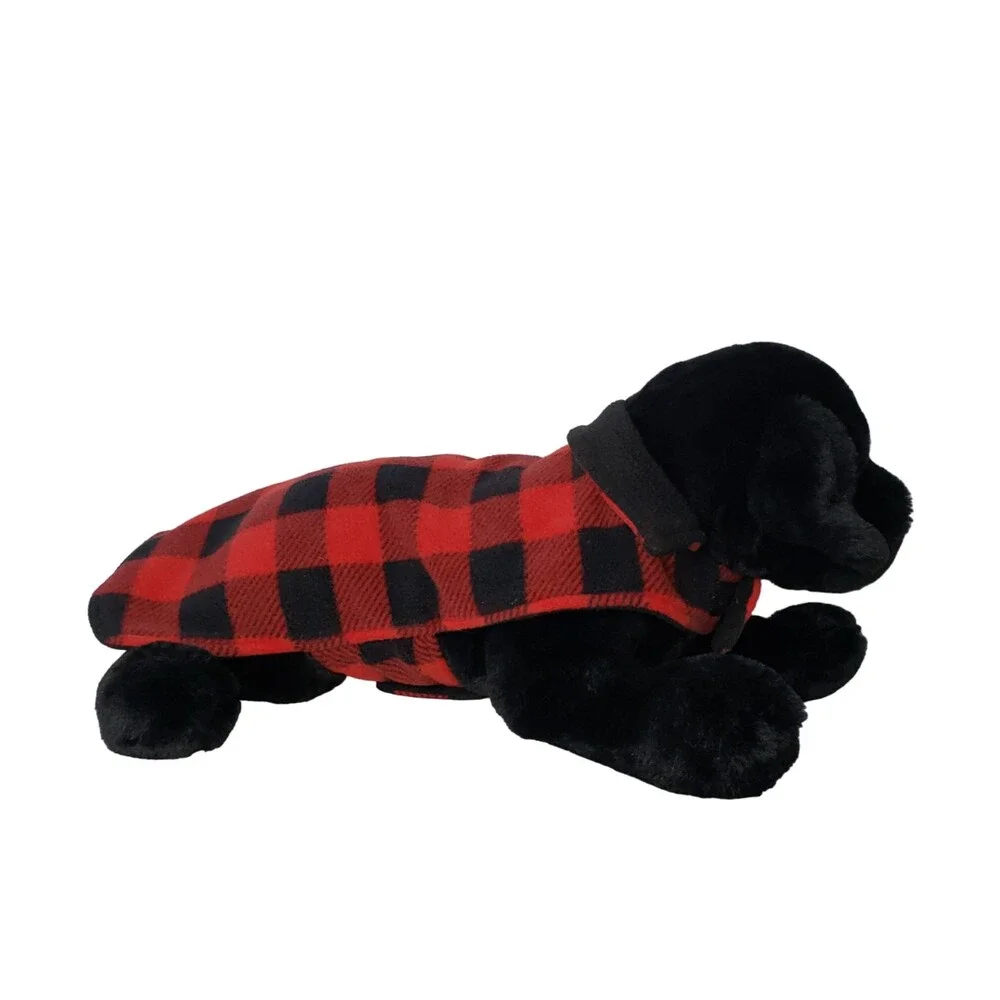 GOOD 2 GO Red Plaid Dog Coat Size Medium / Large